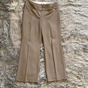 Tan striped wide leg pant